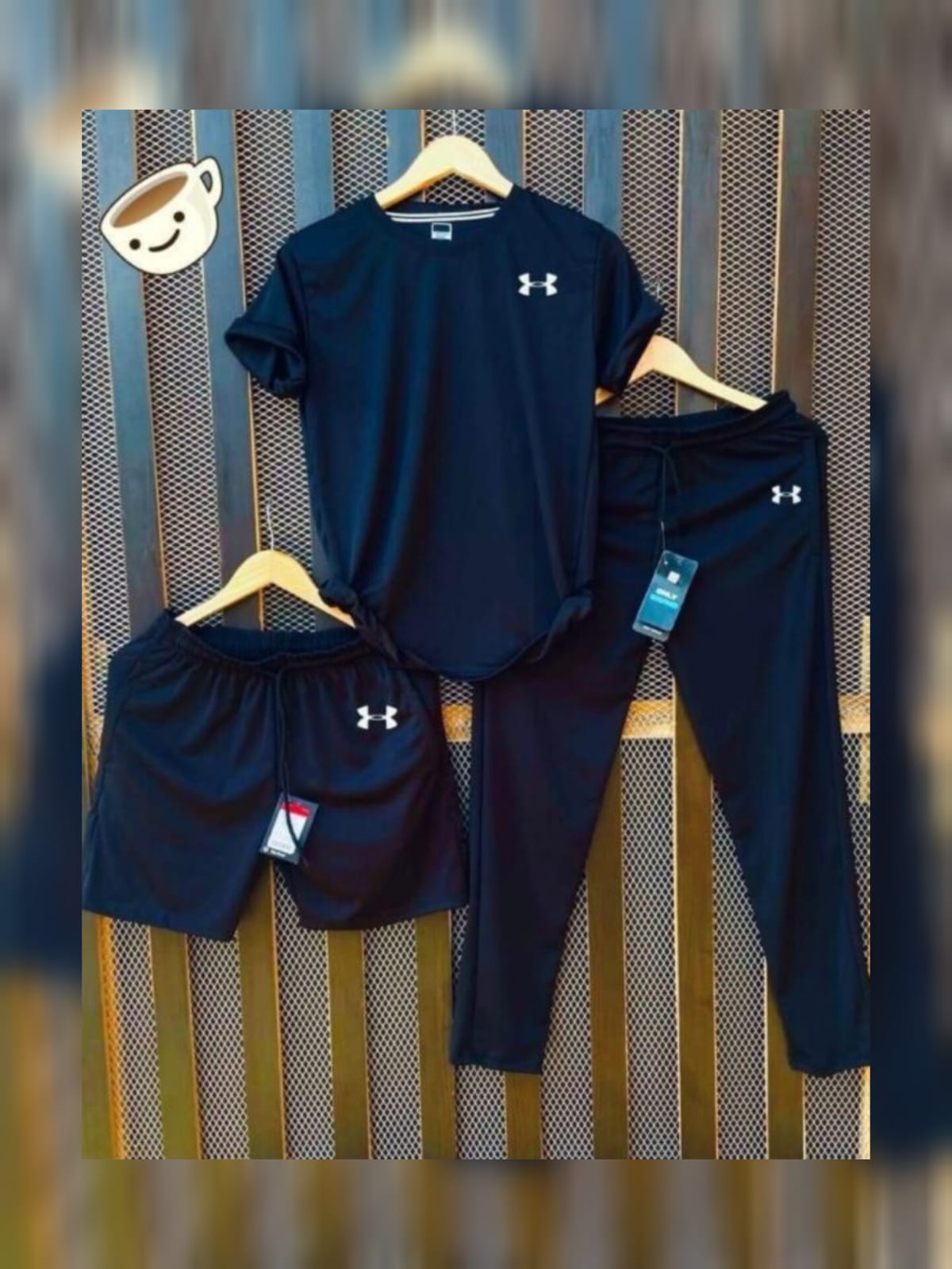 Pack Of 3 UA Printed Dri-Fit Tracksuit For Men (Blue)