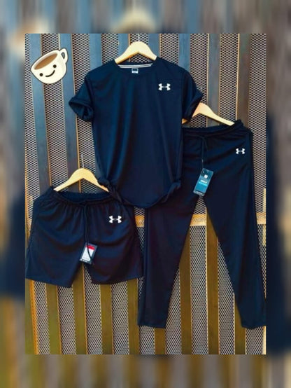 Pack Of 3 UA Printed Dri-Fit Tracksuit For Men (Blue)