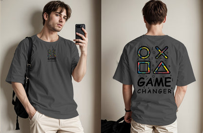 Game Changer Printed Drop Shoulder Tees