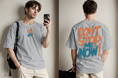Don't Stop Me Now Printed Drop Shoulder Tees