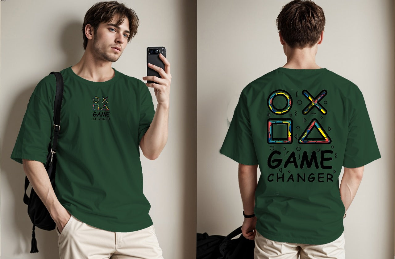 Game Changer Printed Drop Shoulder Tees
