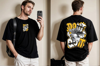 Don't Quit Printed Drop Shoulder Tees