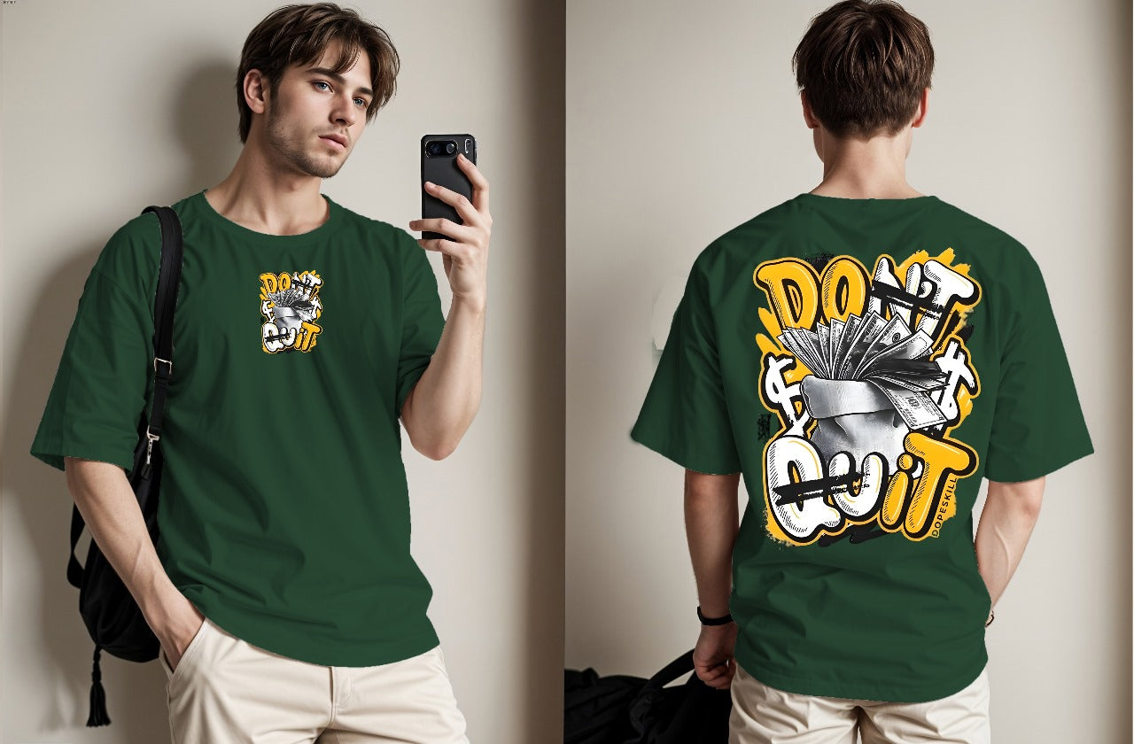 Don't Quit Printed Drop Shoulder Tees