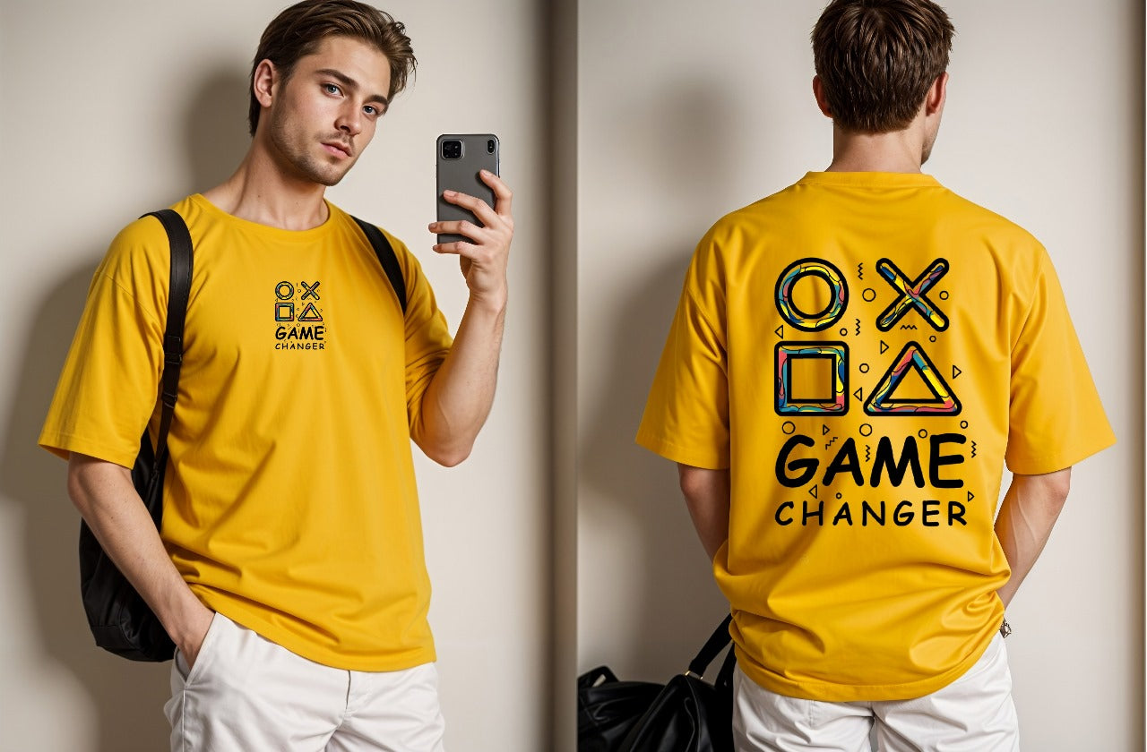 Game Changer Printed Drop Shoulder Tees