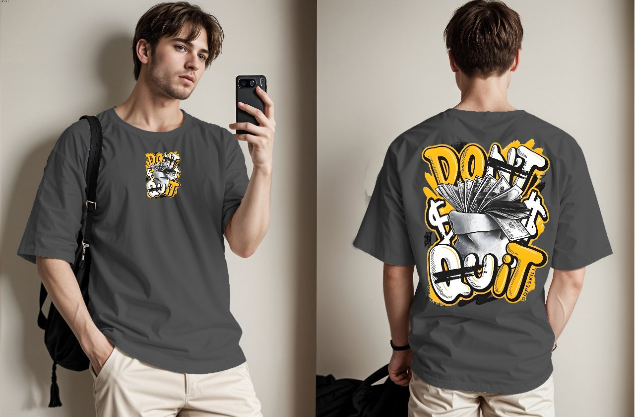 Don't Quit Printed Drop Shoulder Tees