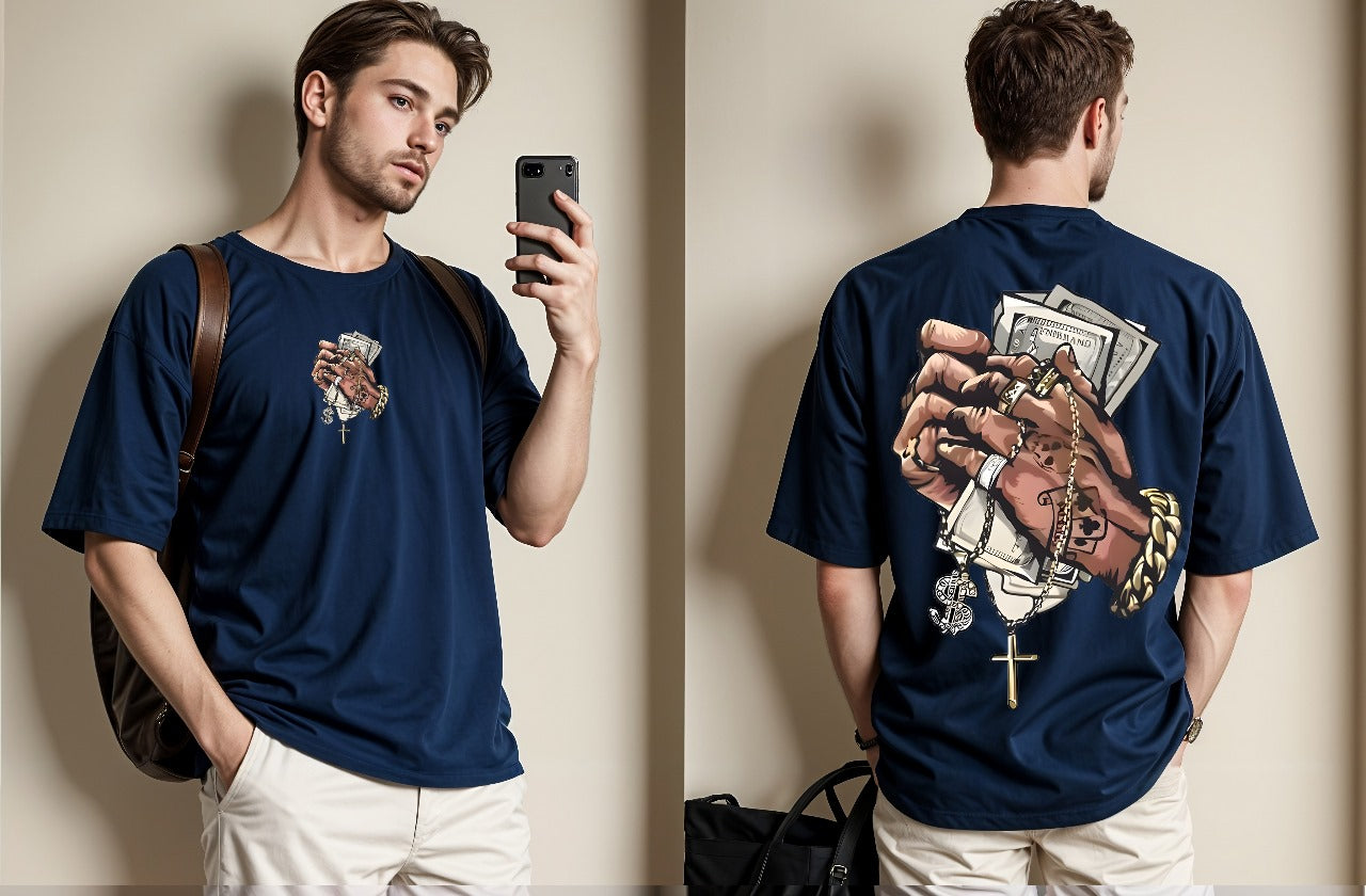 Breathable Printed Drop Shoulder Tees