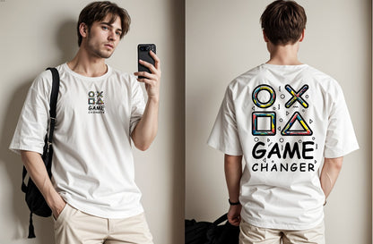 Game Changer Printed Drop Shoulder Tees