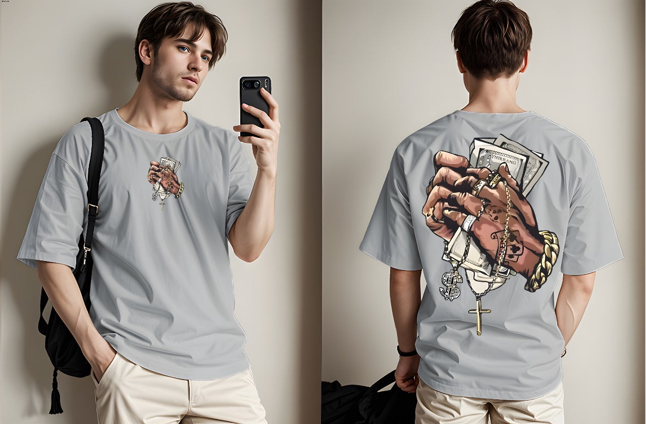 Breathable Printed Drop Shoulder Tees