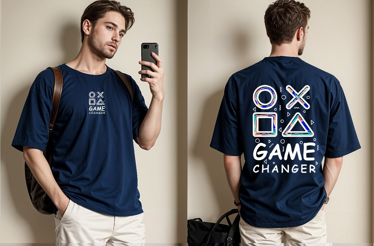 Game Changer Printed Drop Shoulder Tees