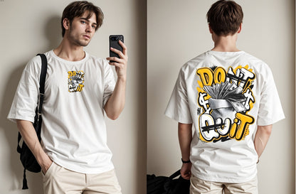 Don't Quit Printed Drop Shoulder Tees