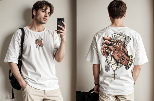 Breathable Printed Drop Shoulder Tees