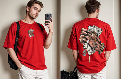 Breathable Printed Drop Shoulder Tees