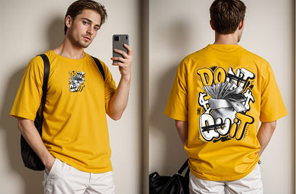 Don't Quit Printed Drop Shoulder Tees