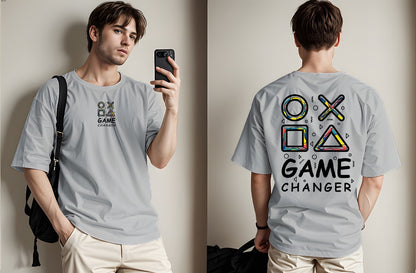 Game Changer Printed Drop Shoulder Tees
