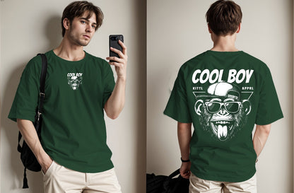 Cool Boy Printed Drop Shoulder Tees