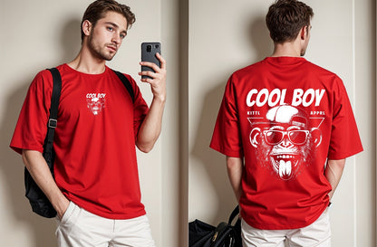 Cool Boy Printed Drop Shoulder Tees