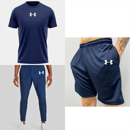 Pack Of 3 Underarmour Printed Dri-Fit Tracksuit For Men (Blue)